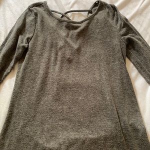 Dainty Hooligan gray open back high low sweater